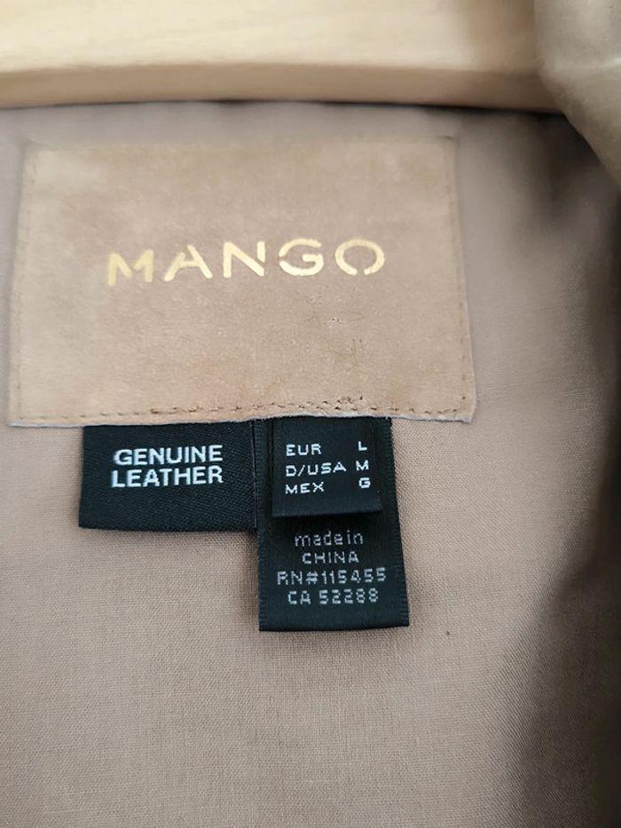 🤎 Veste croûte de cuir beige Mango 38/40 🤎 - photo numéro 7