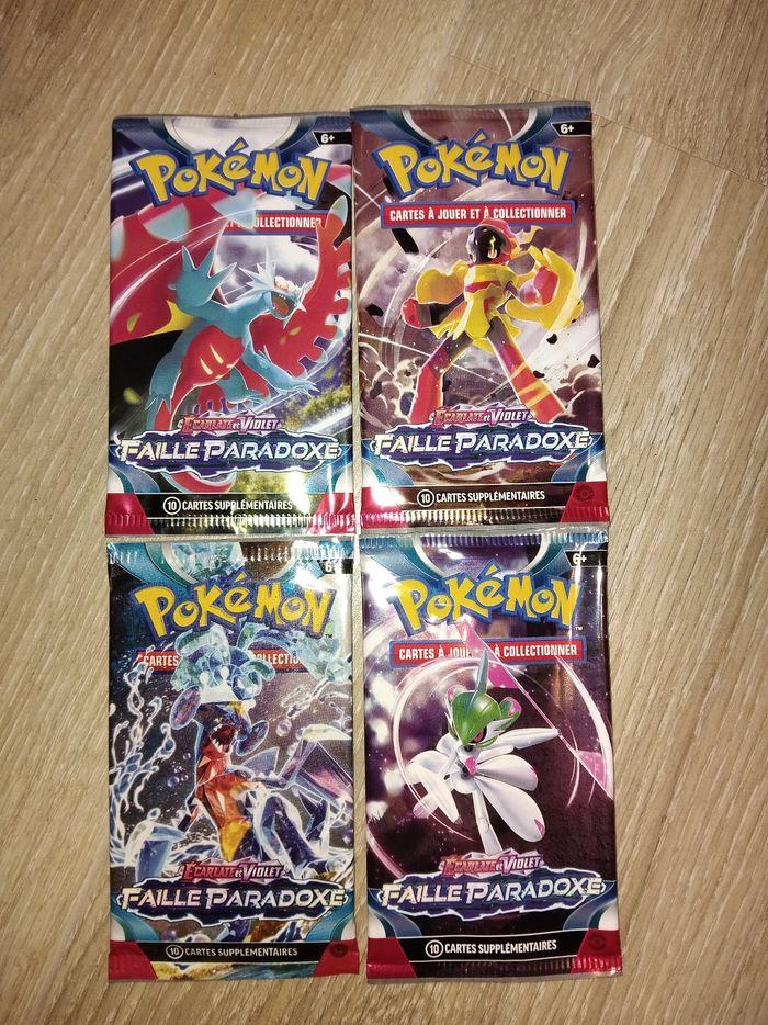 4 boosters faille paradoxe fr avec ultra rare ! Rescellé non neuf