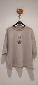 T-shirt oversize Stitch - Beige