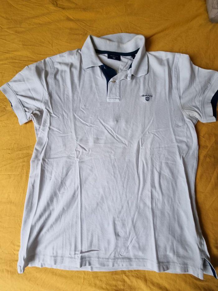 Polo blanc gant taille M - photo numéro 1