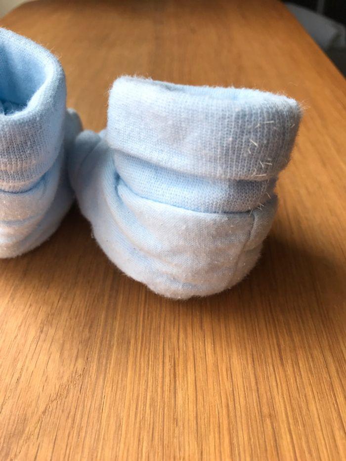 Chaussons absorba bleu ciel naissance - photo numéro 3