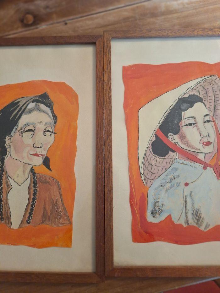 Lot de 2 tableaux asiatiques - photo numéro 4