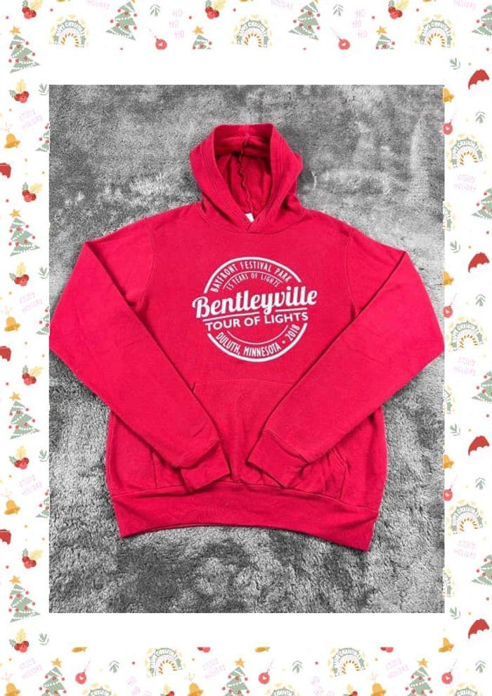 👕 Sweat à capuche Veste University Rare Vintage y2k 90s 2000s Betleyville Minnesota Rouge Taille S 👕 - photo numéro 1