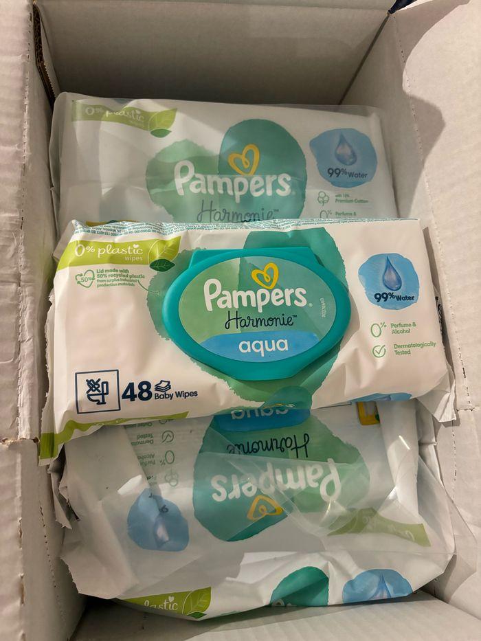 Lingettes Pampers Harmonie Aqua 0 plastic - photo numéro 2