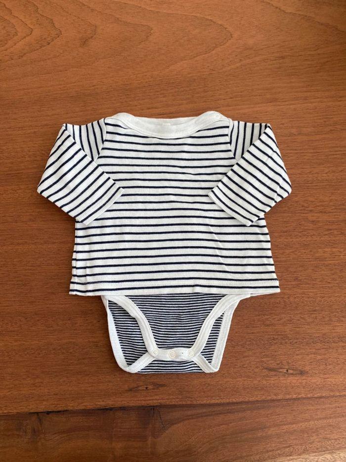 Body tee shirt intégré Petit Bateau - photo numéro 1