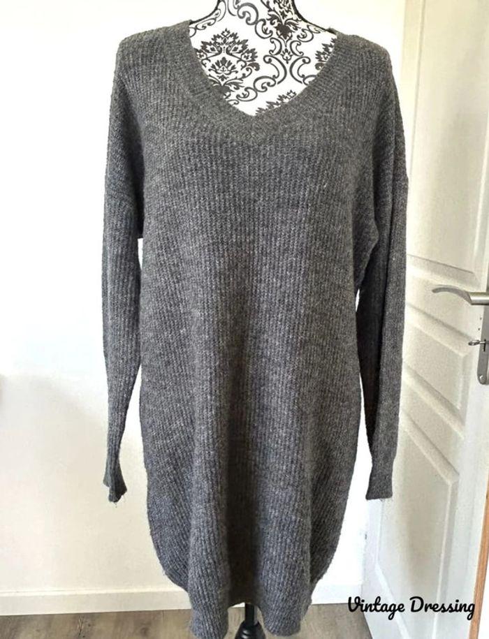 Robe pull grise Vintage Dressing – Confortable et stylée, taille unique (36-42), très bon état 💖 - photo numéro 7