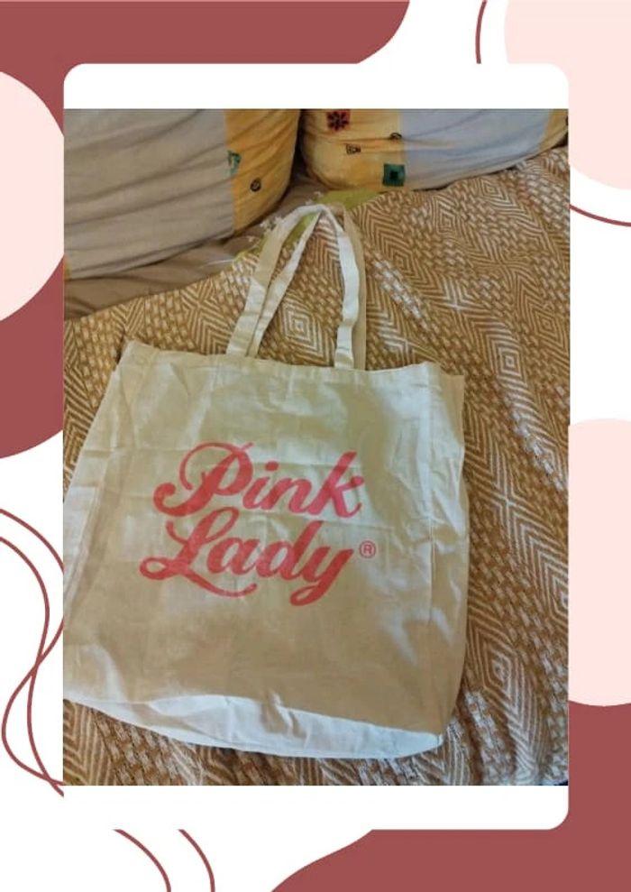 Tote bag sac fourre tout Pink Lady blanc - photo numéro 3