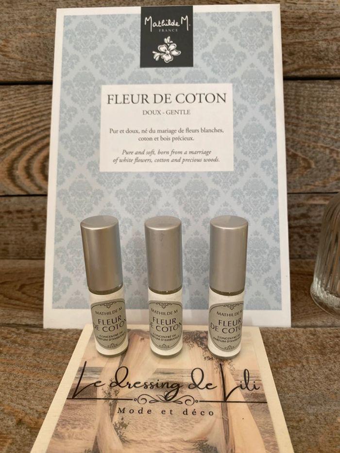 Lot 3 concentrés de parfum d'ambiance Mathilde M. FLEUR de COTON NEUF - photo numéro 3