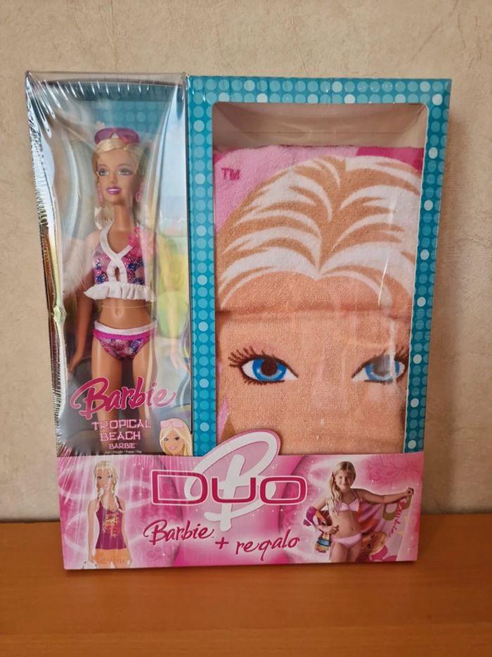 Barbie tropical beach + serviette Mattel neuve avec étiquette - photo numéro 1