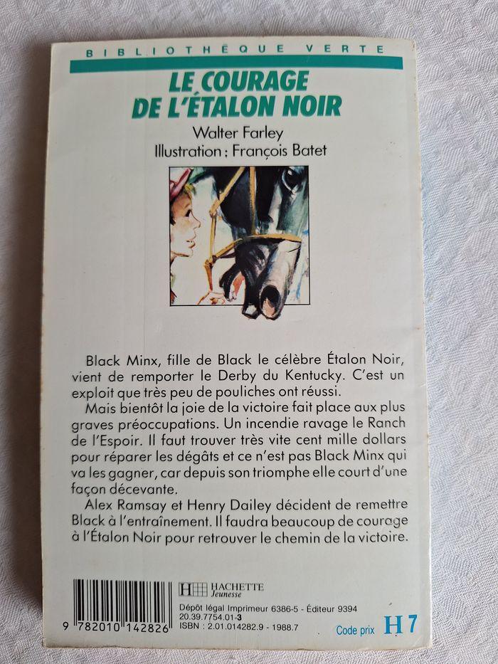 Livre "le courage de l'étalon noir" Walter Farley (biblio verte) - photo numéro 2