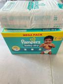 186 couches Pampers baby dry taille 2