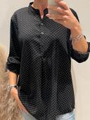 Belle Blouse noir à pois B7