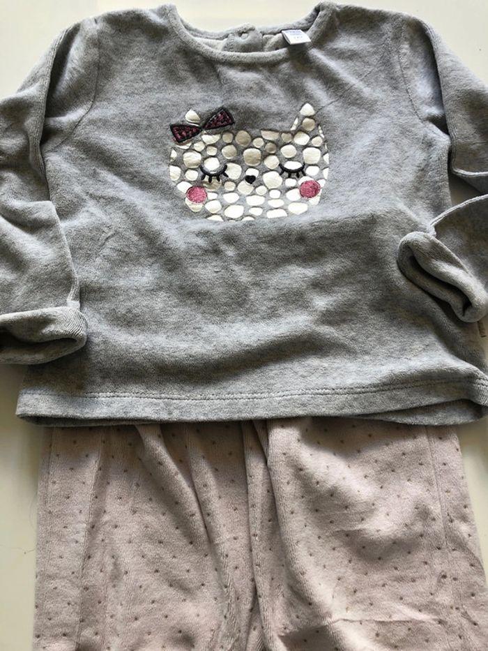 Pyjama velours - Petit chat - photo numéro 2