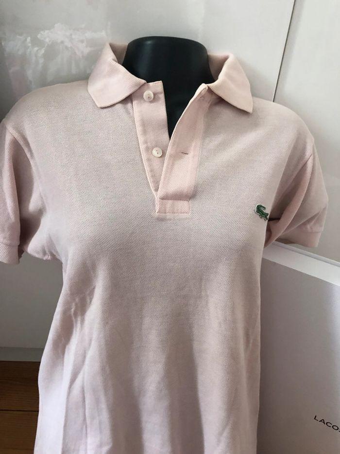 Vintage Véritable Polo Lacoste rose des Années 1970 - photo numéro 1