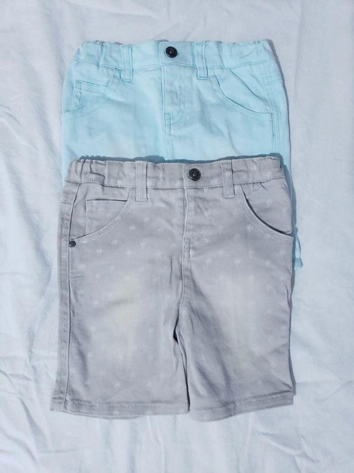 Lot 2 shorts 24 mois garçon surfeur été vacances - photo numéro 2