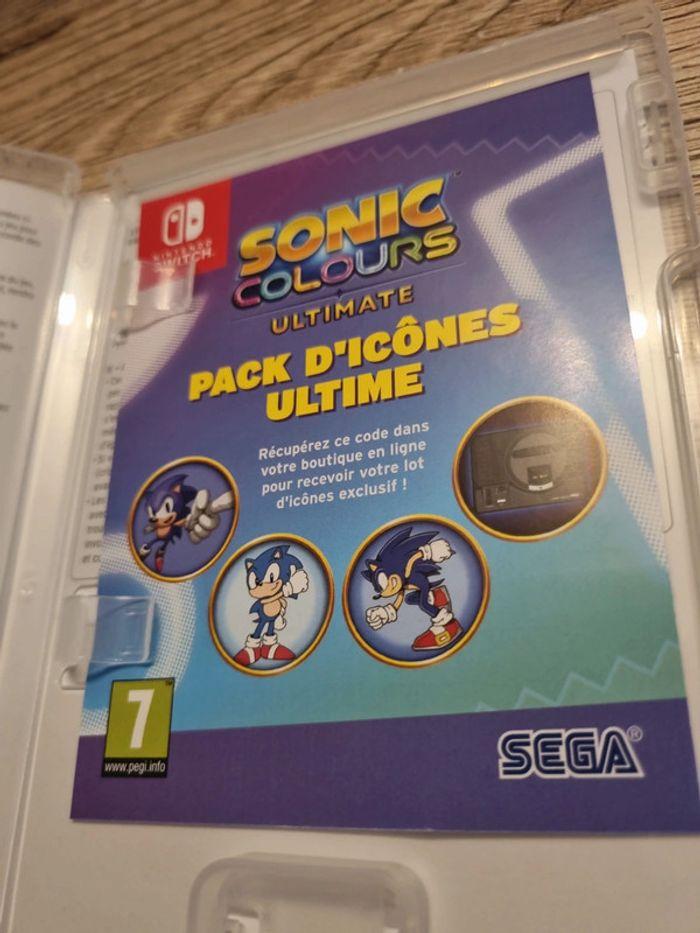 boîte du jeu avec sont code encore bon sonic colours pour Nintendo switch - photo numéro 5