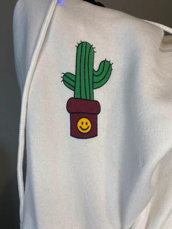 Sweat à capuche tricolore logo cactus taille XS / 34 - photo numéro 8