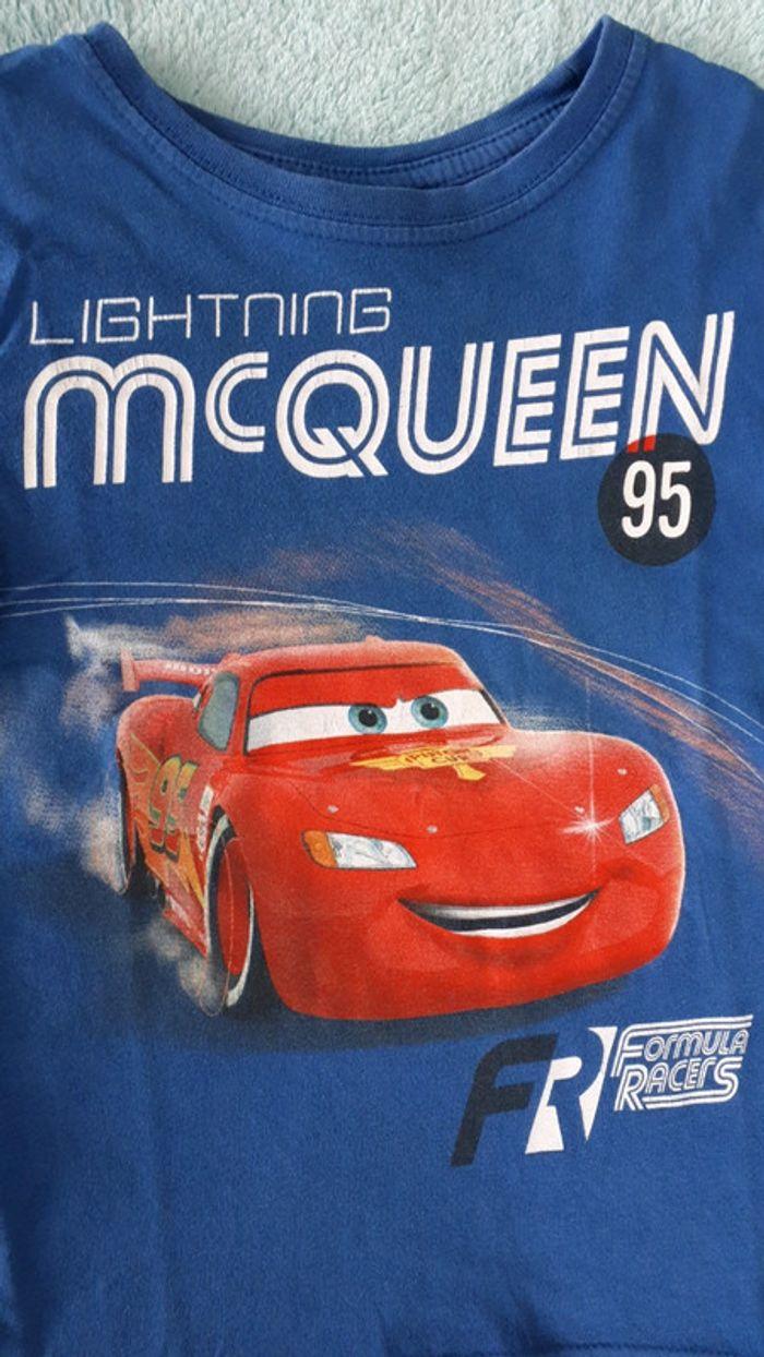 T-shirt manches courtes bleu Cars Disney 3 ans - photo numéro 2