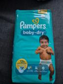 Vend paquet de couches pampers baby-dry taille 2