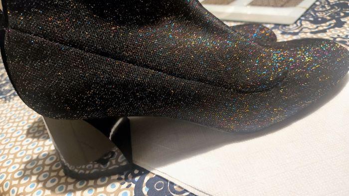 Bottines noires scintillantes toile lycra Zara pointure 39 - photo numéro 3