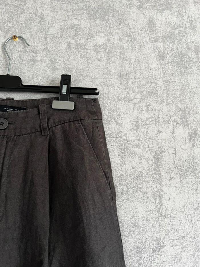 Pantalon à jambes larges fluide gris Zara - photo numéro 2