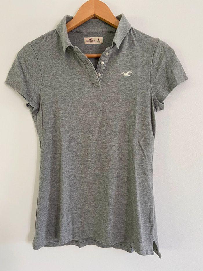 Polo Hollister gris - photo numéro 1