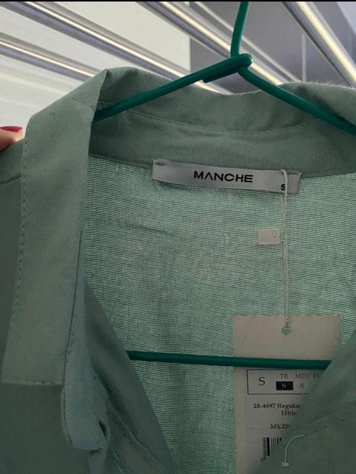 Magnifique robe chemise vert menthe - photo numéro 4