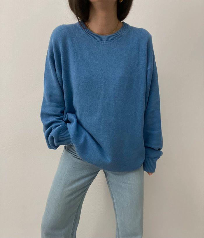 Oversized pull long bleu - photo numéro 12