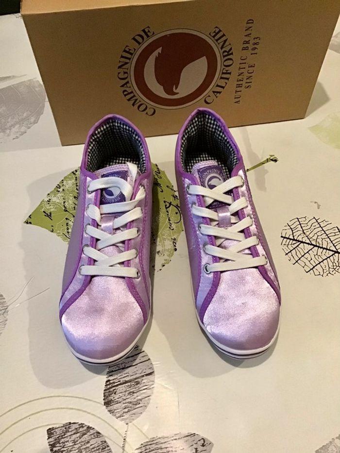 Superbe paire de basket lilas marque Compagnie de Californie taille 36 - photo numéro 2