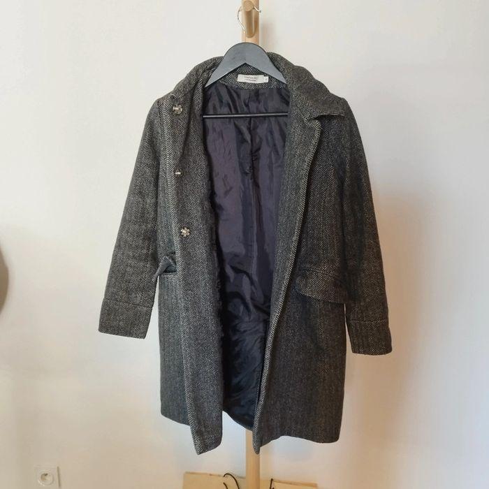 Comptoir Des Cotonniers Manteau long en laine Gris anthracite - photo numéro 7