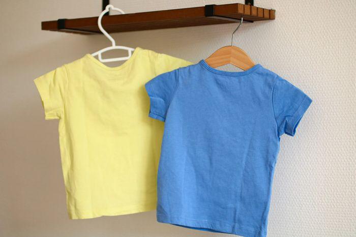 Lot de 2 t-shirts jaune et bleu, Lupilu, 12 mois - photo numéro 6