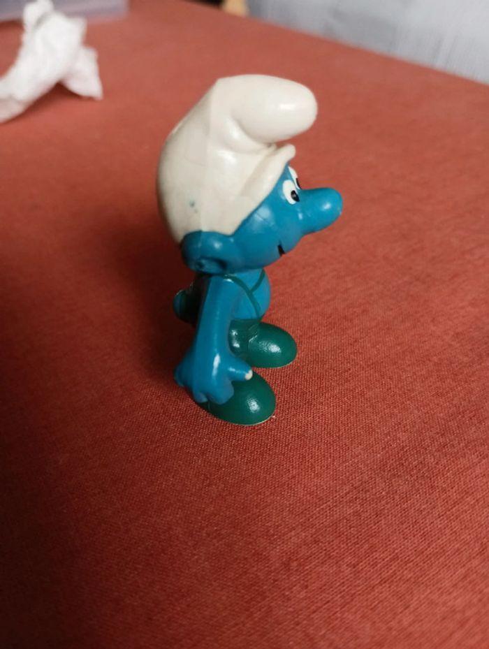 Figurine Schtroumpf mécanicien des années 80 - photo numéro 4