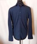 Chemise bleu marine Fashion Studio coupe droite a motifs taille S en parfait état