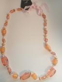 2 collier en céramique orange