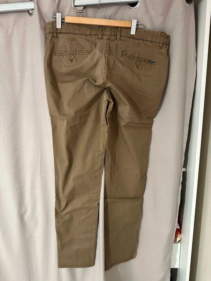 Pantalon homme chino marron pull & bear taille 42 - photo numéro 2