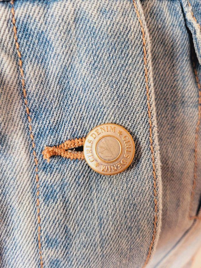 Veste jeans bleu délavé taille XS 34 - photo numéro 4