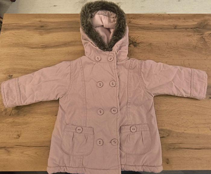 Manteau à boutons avec capuche 18 mois fille - photo numéro 1