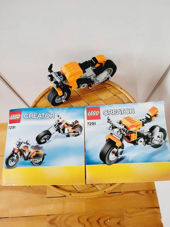 Set complet officiel LEGO Creator 7291 La Moto orange année 2012 véhicule - photo numéro 4