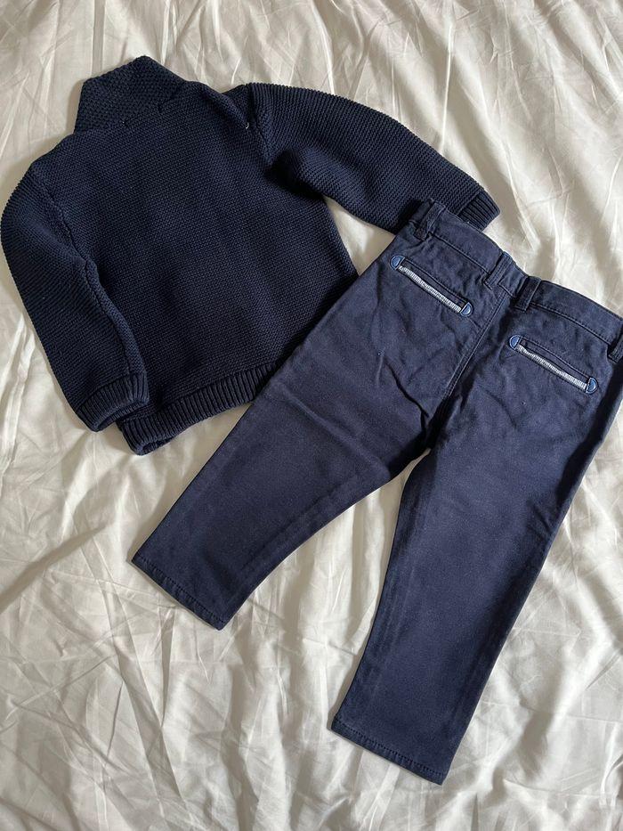 Lot pantalon et gilet Obaibi 18 mois - photo numéro 2