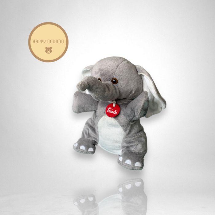 Doudou Peluche marionnette Elephant Trudi A470 - photo numéro 2