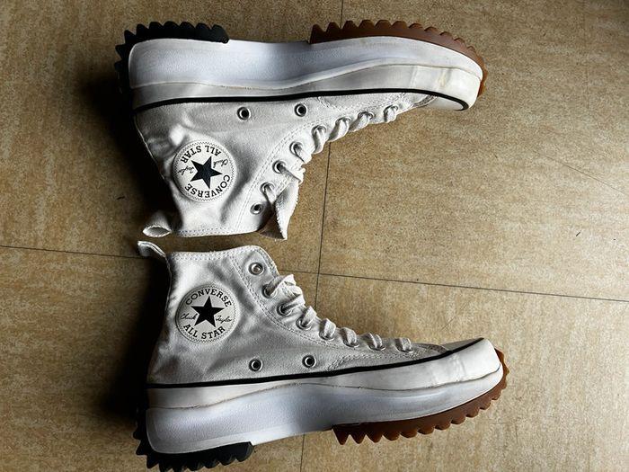 Converse blanche hiver montante 38 bon état - photo numéro 1