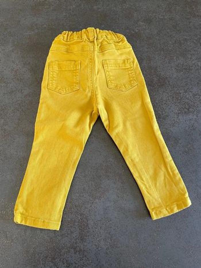 Pantalon jean jaune Kiabi 18 mois - photo numéro 3