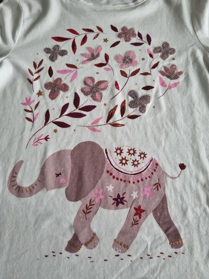 T-shirt à manches longues fille - blanc et rose - 12 ans - DPAM - photo numéro 11