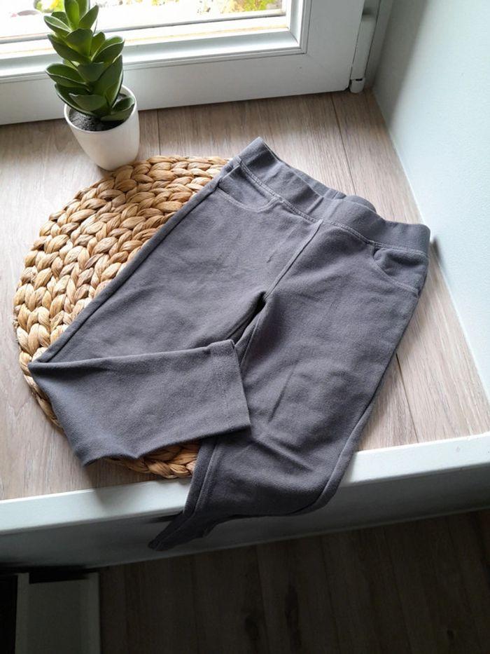 Legging effet jeans gris 3 4 ans - photo numéro 1