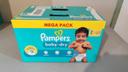 Lot de 2 paquets de 124 couches Pampers Baby dry taille 2