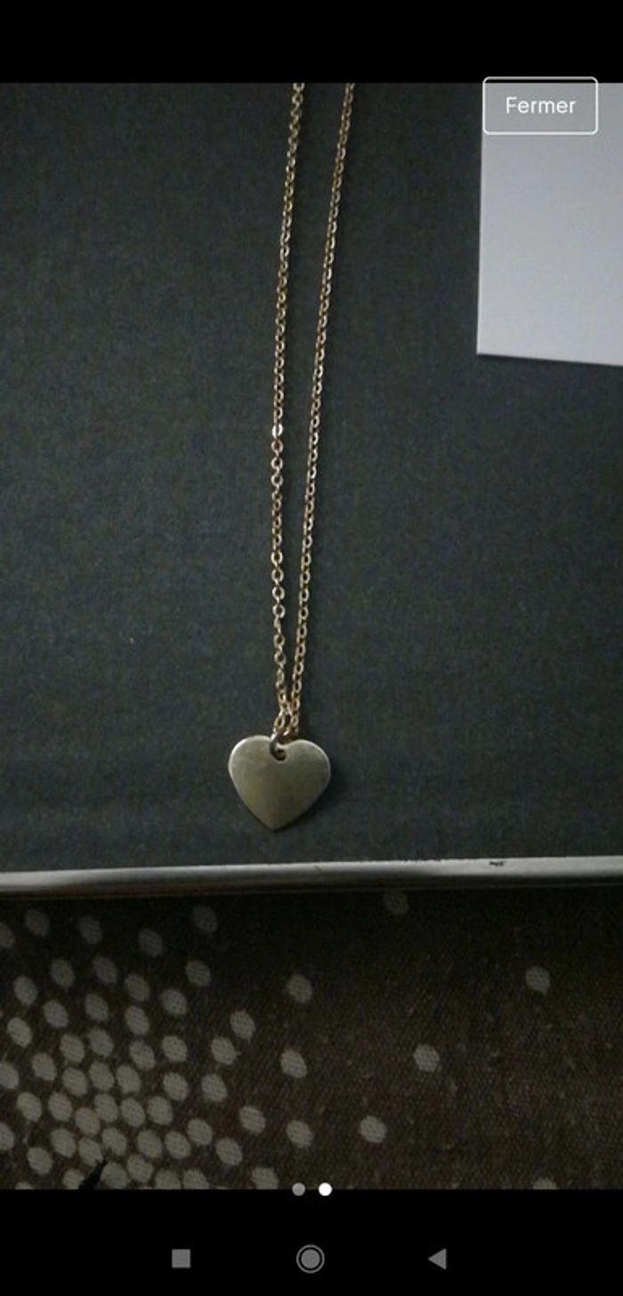 Collier coeur doré à l'or fin - photo numéro 2