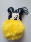 Porte clef minie jaune pompom