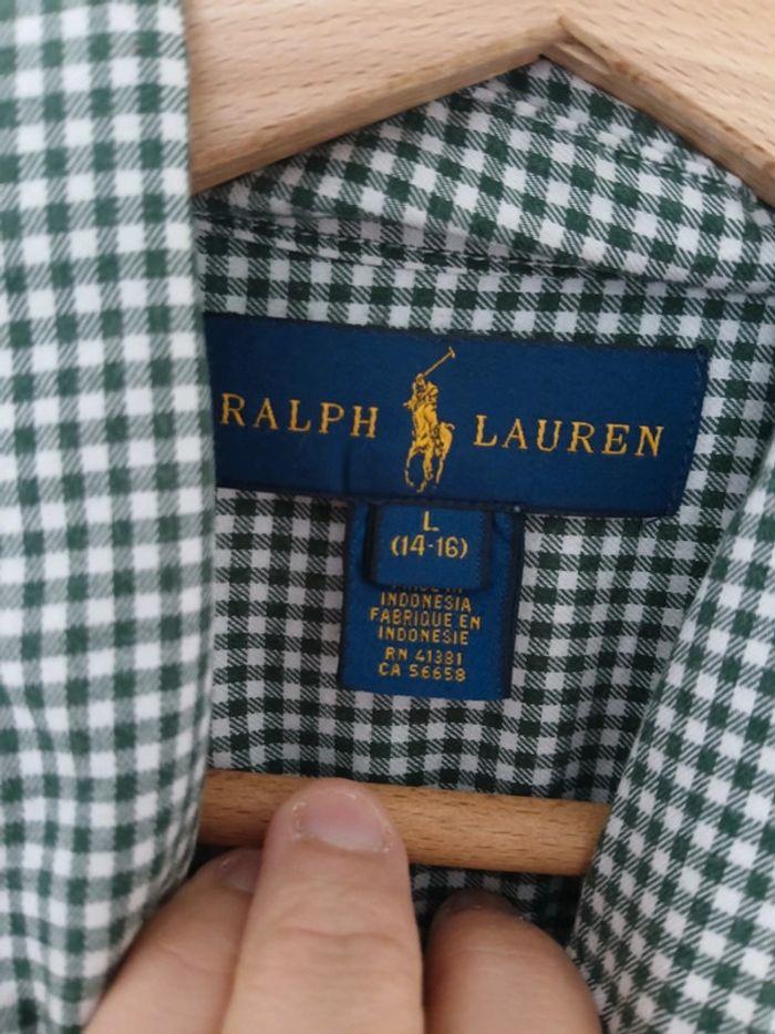 Chemise Ralph Lauren à carreaux vert 14-16 ans - photo numéro 3