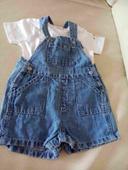 Combi short fille