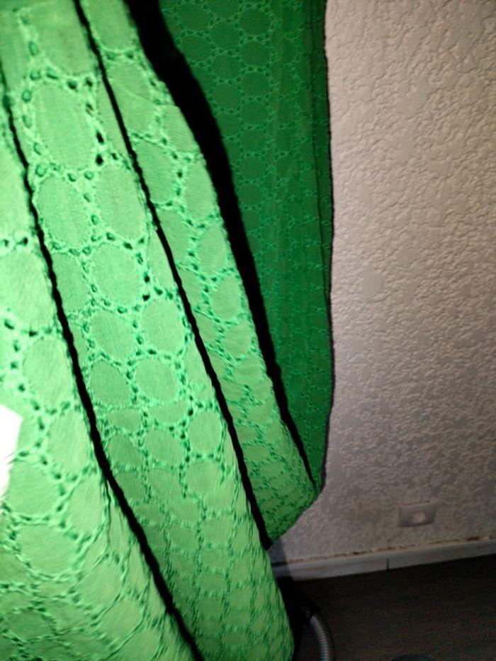 Robe longue verte en mousseline et broderie anglaise neuve taille 36 - photo numéro 6